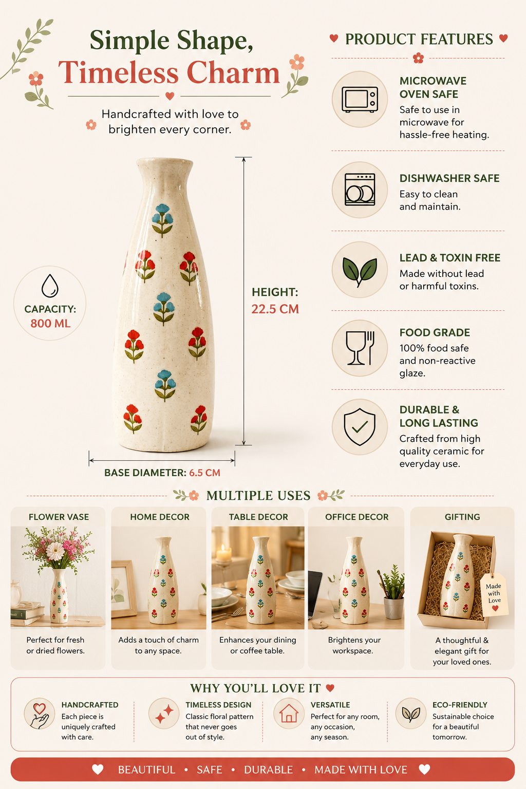 Blooming Meadow Vase view 3