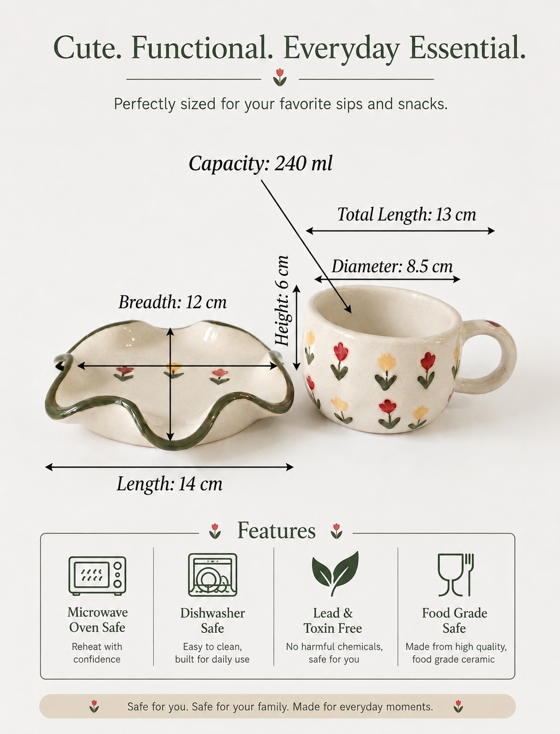 Floral Cup & Saucer Set🌸 view 4