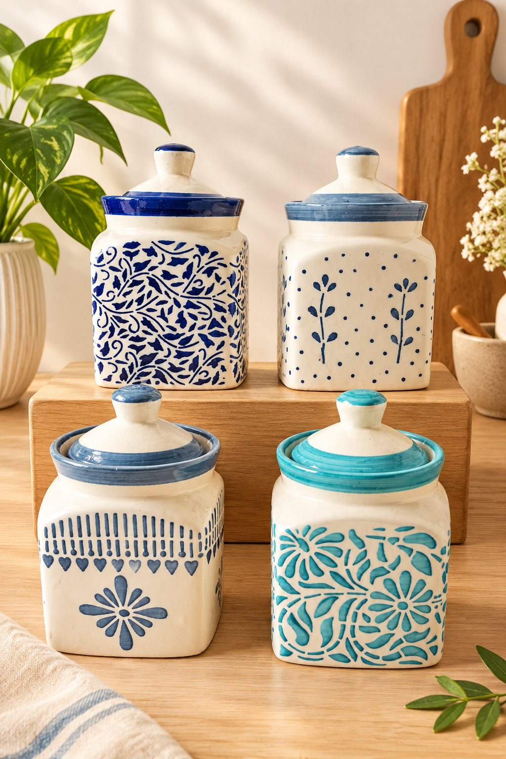 Hand-painted Burni Jars