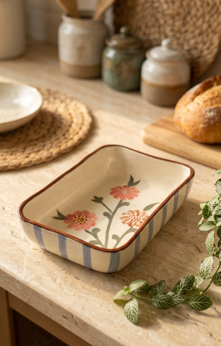 ​The Blue Awning Floral Dish view 2