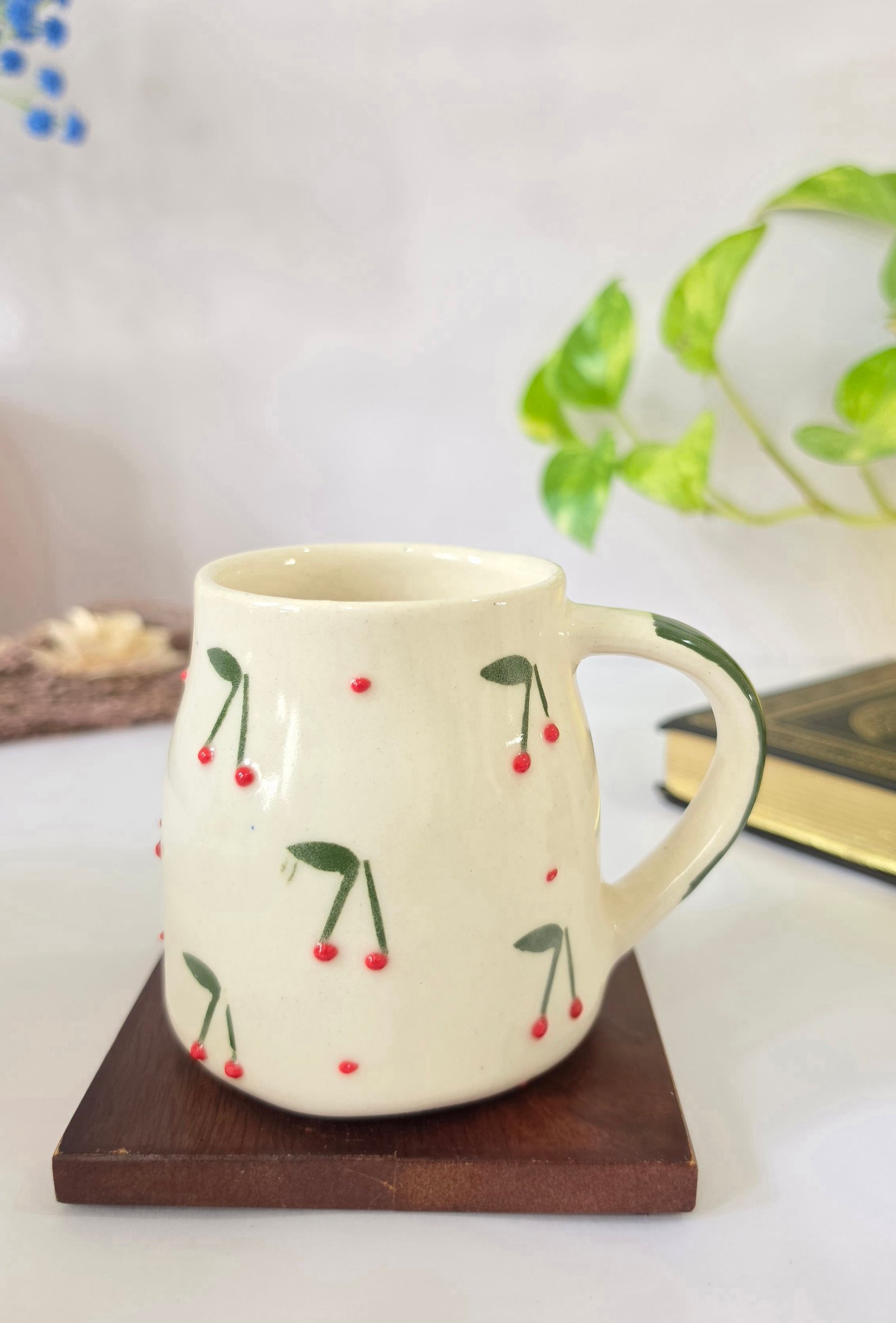 Cherry Ceramic Cup 🍒 view 3