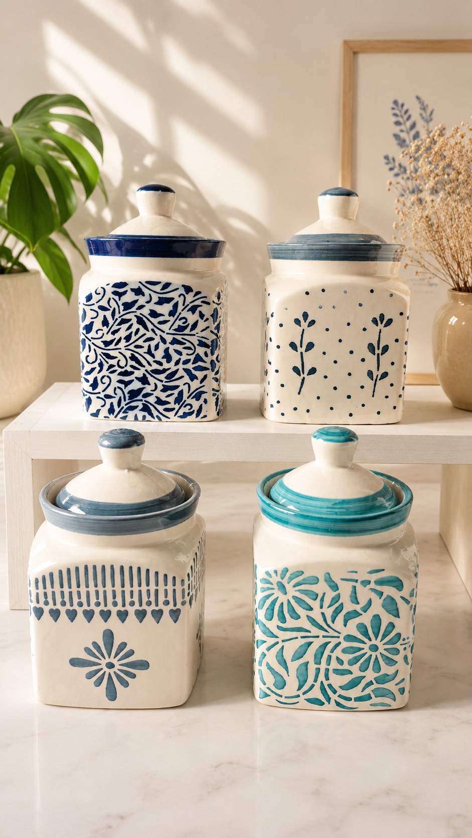 Hand-painted Burni Jars view 2