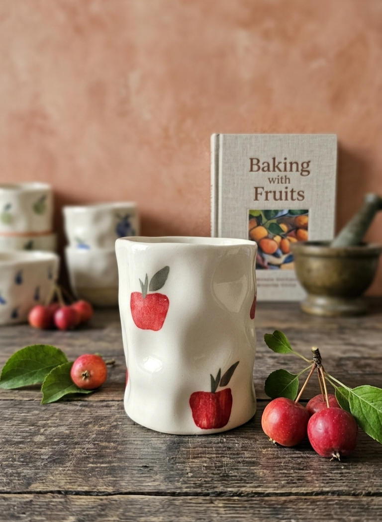 Handcrafted Apple Glass🍎 view 2