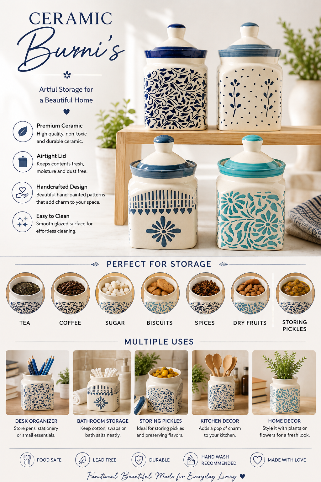 Hand-painted Burni Jars view 3